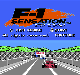 F-1 Sensation (Japan) Title Screen
